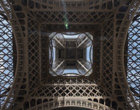 View from below the Eiffel Tower